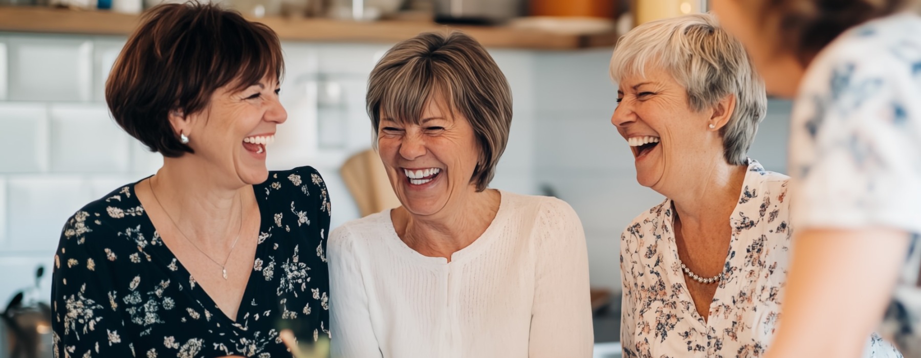 friends laughing and having drinks