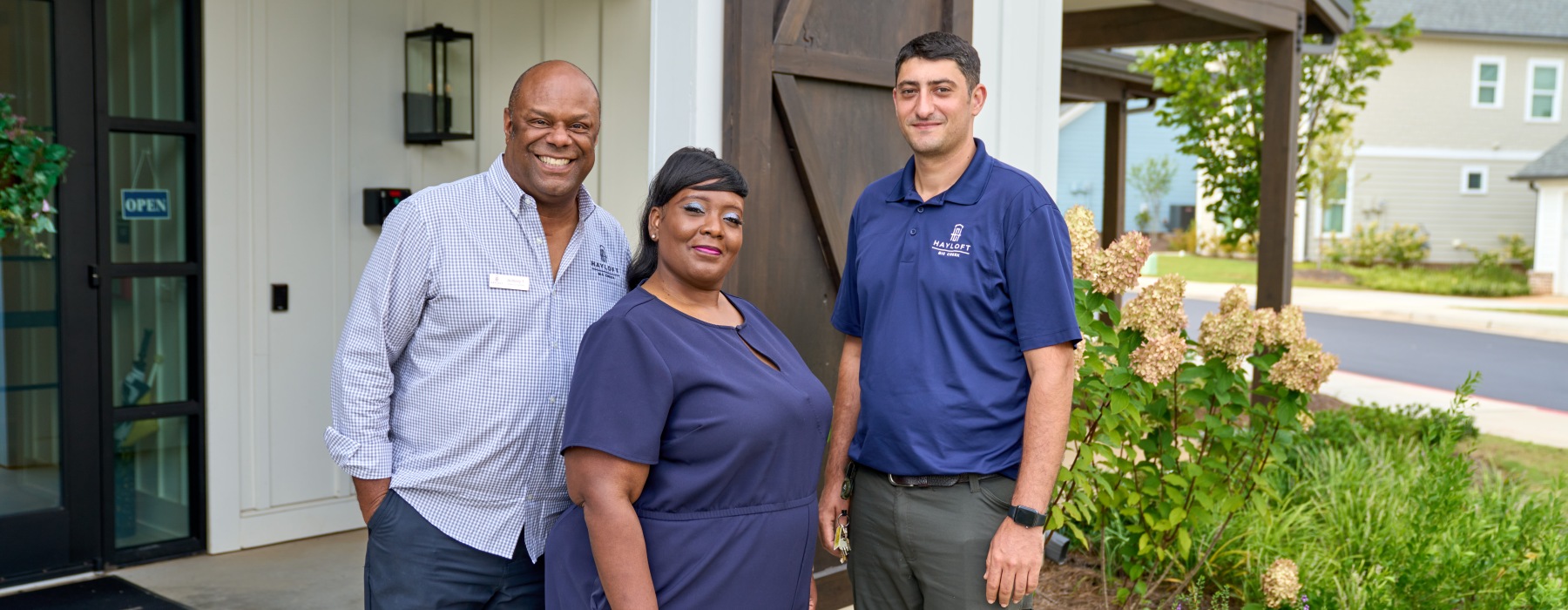 hayloft big creek team greeting residents