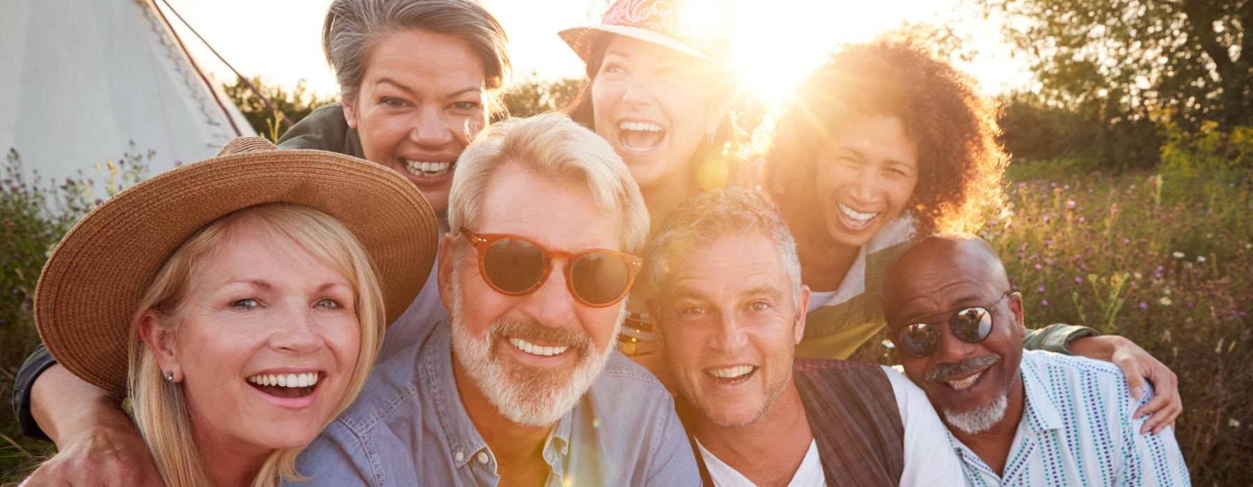 a group of people posing for a photo